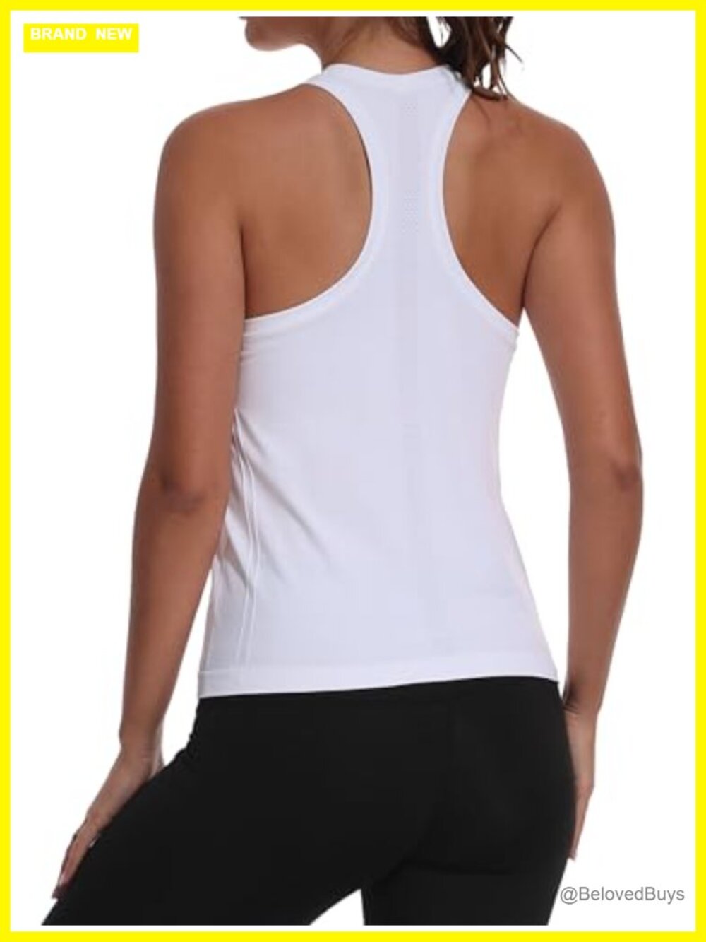 Seamless Racerback Tank Top Sleeveless Running Athletic Workout Top